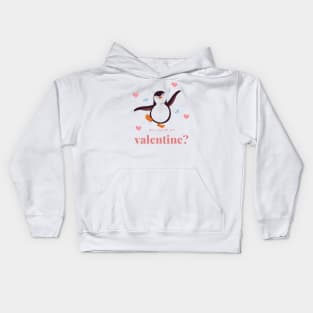 Pinguin valentine day Kids Hoodie